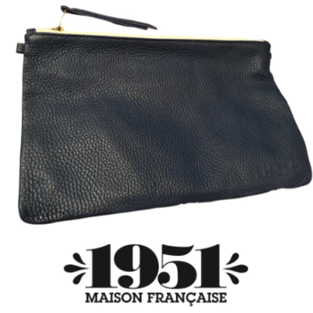 1951 Maison Francaise Black Clutch Purse -fr Paris